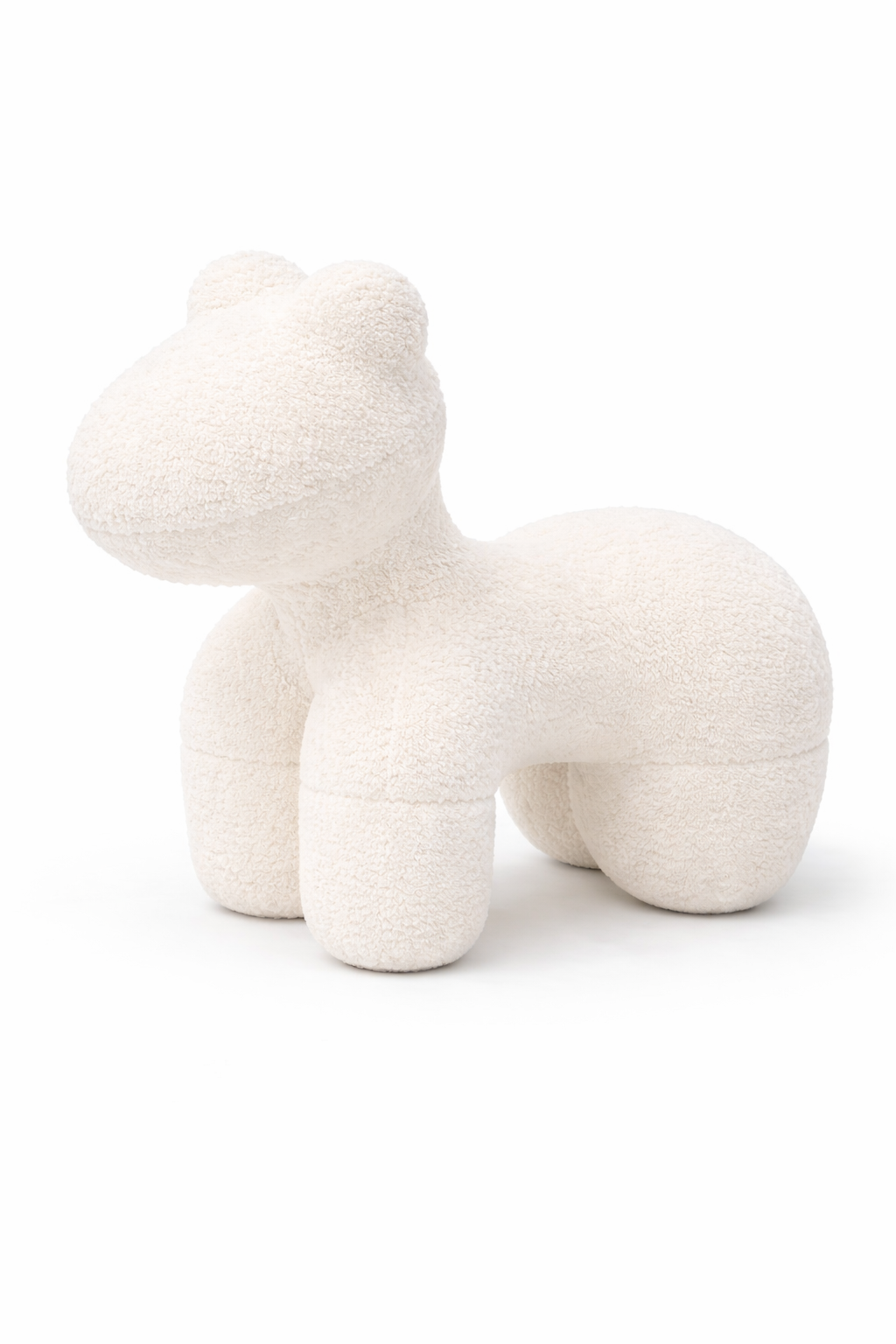 Élio Small Pony Boucle Stool - White