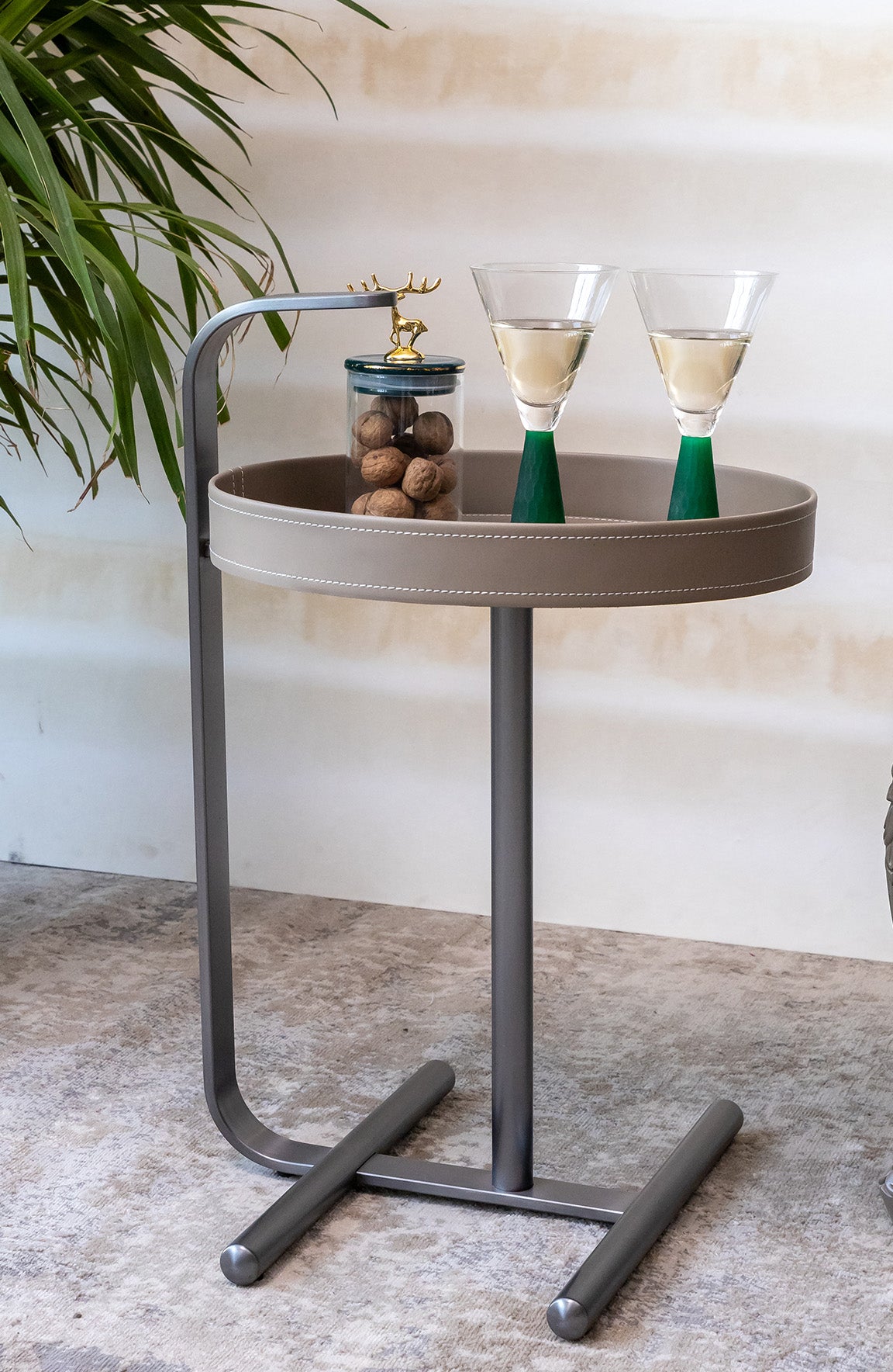 Harold Grey Black Tray Side Table