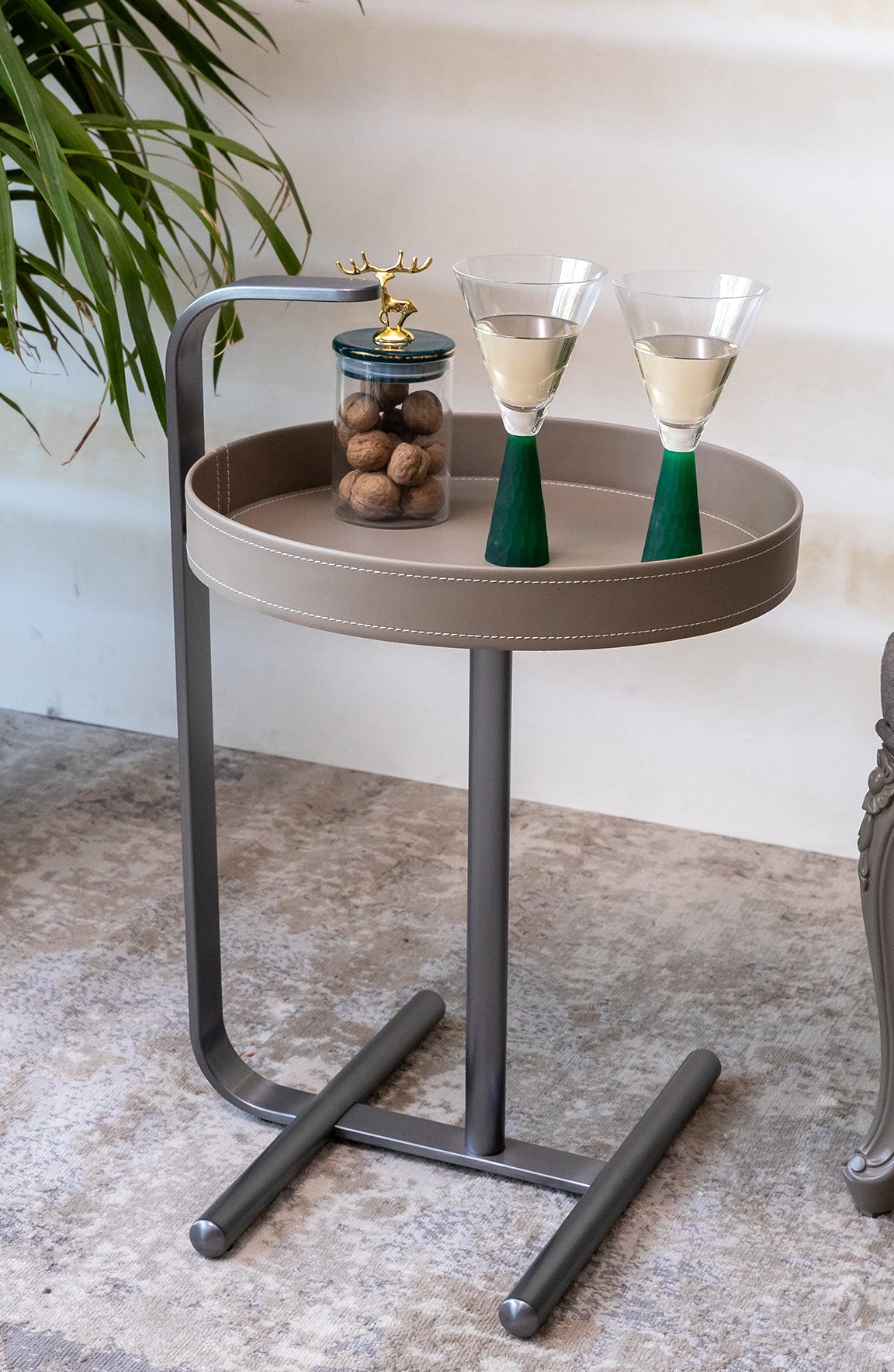 Harold Grey Black Tray Side Table