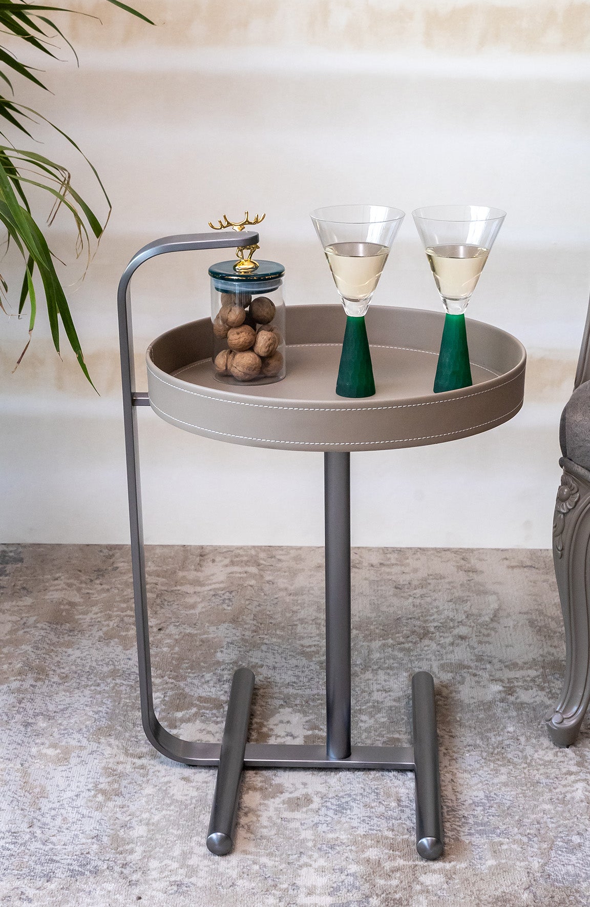 Harold Grey Black Tray Side Table