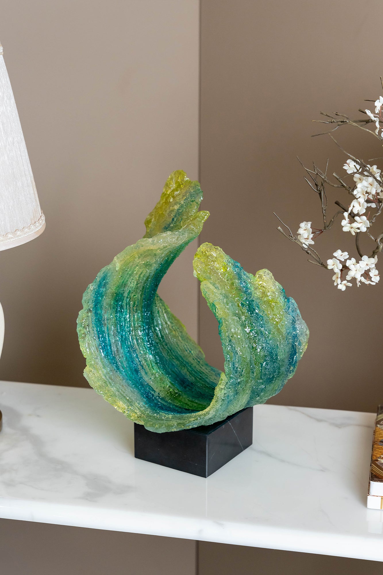 Ocean Crest Textured Sculpture
