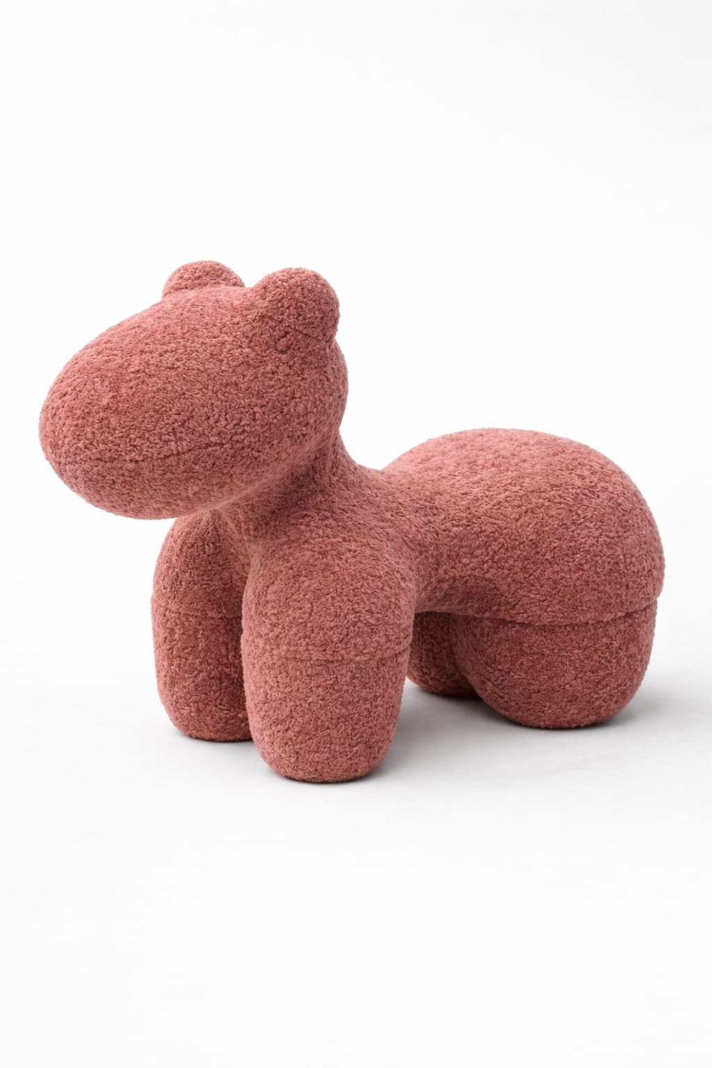 Élio Big Pony Boucle Stool - Dusty Rose Pink