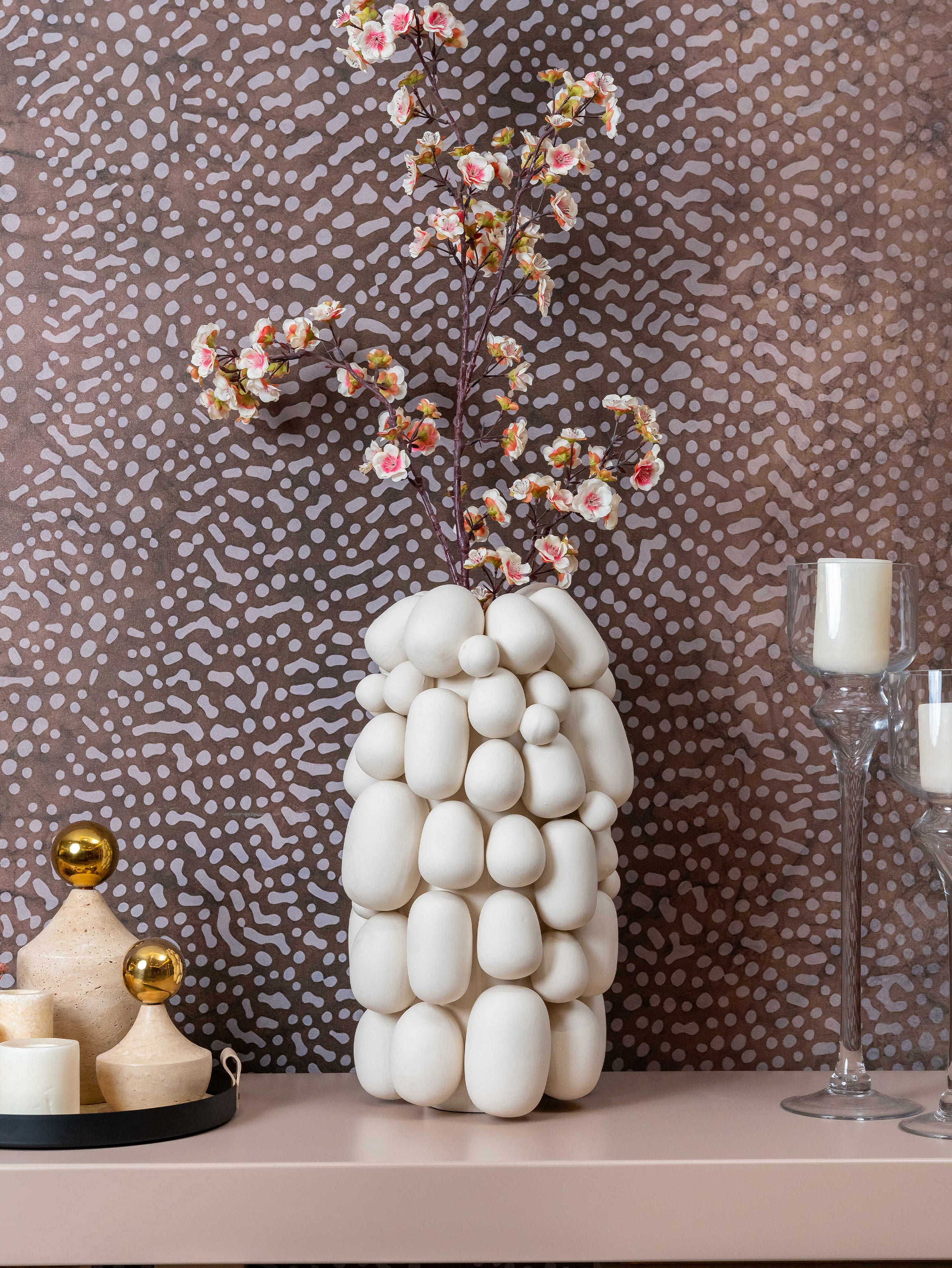 Pebble Blush Ceramic Vase