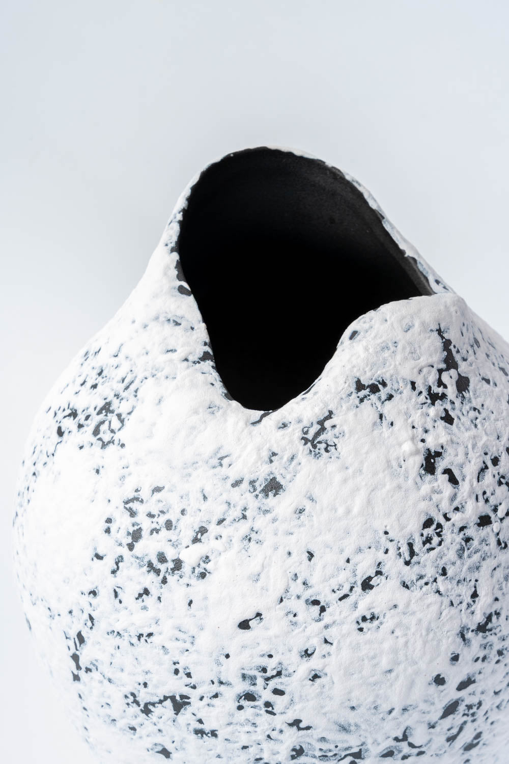 Frosted Terrain Monochrome Textured Vase Small