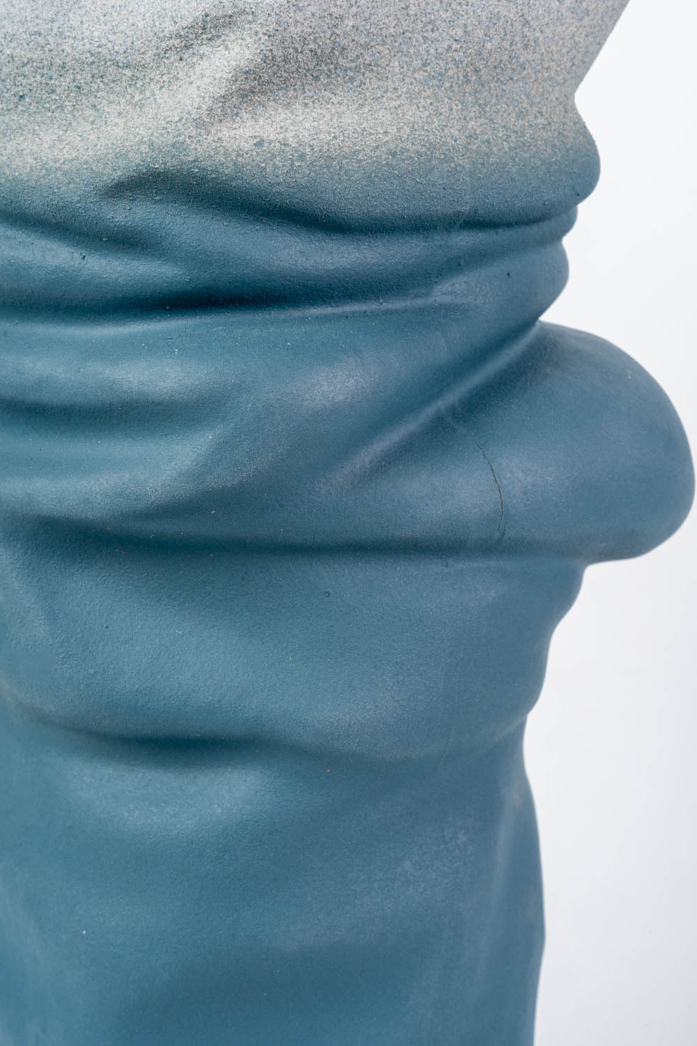 Slate Drape Crumpled Ceramic Vase 2