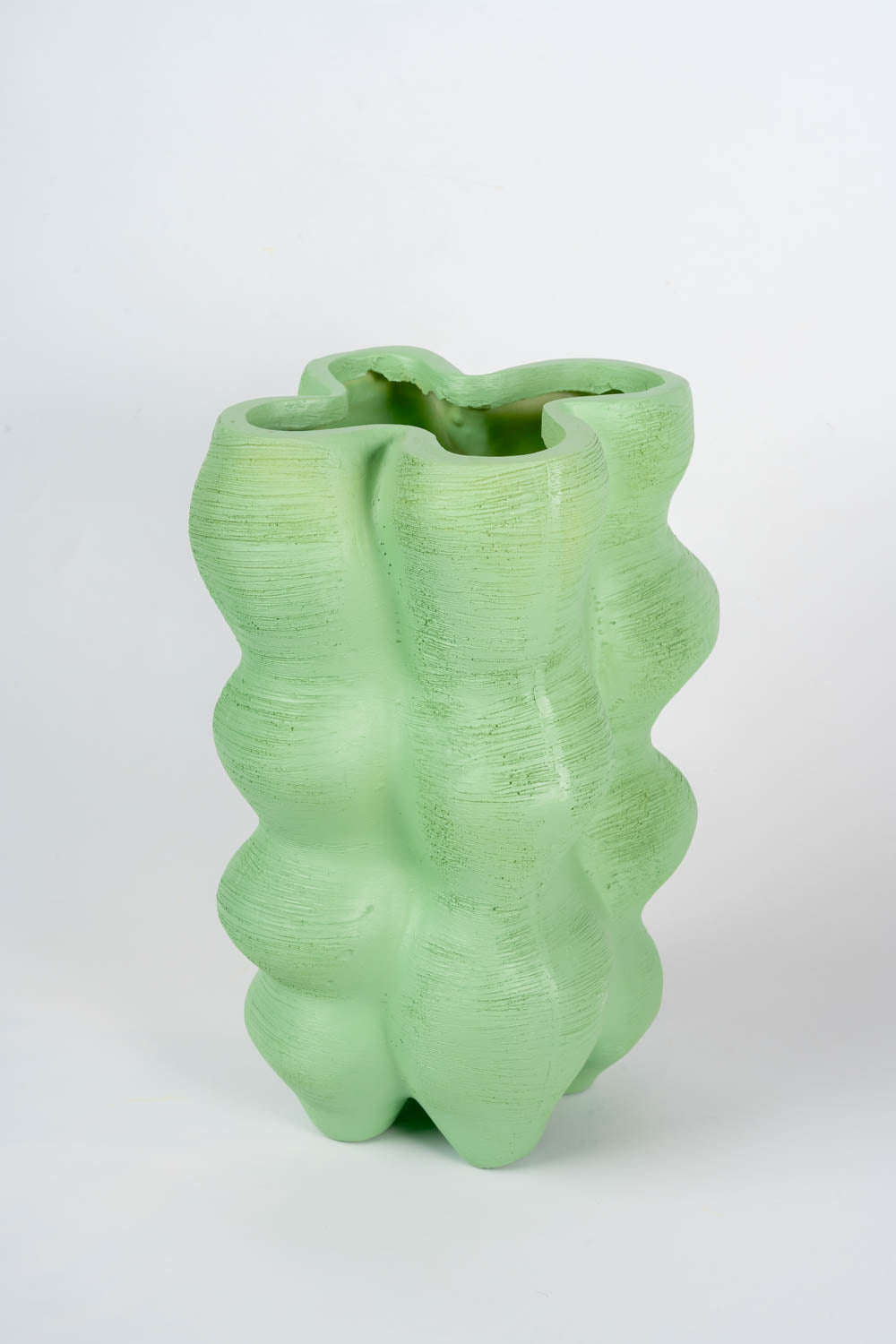 Verdant Contour Sculptural Vase