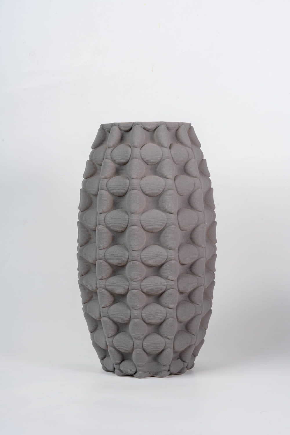 The Pebble Texture Grey Ceramic Vase (Large)