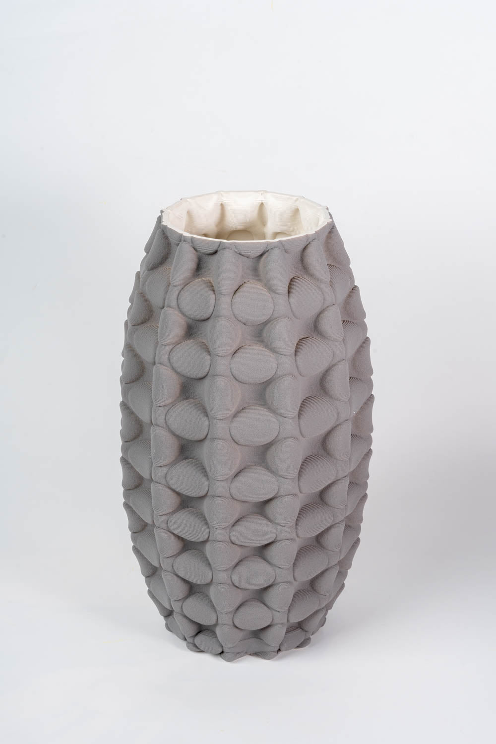 The Pebble Texture Grey Ceramic Vase (Large)