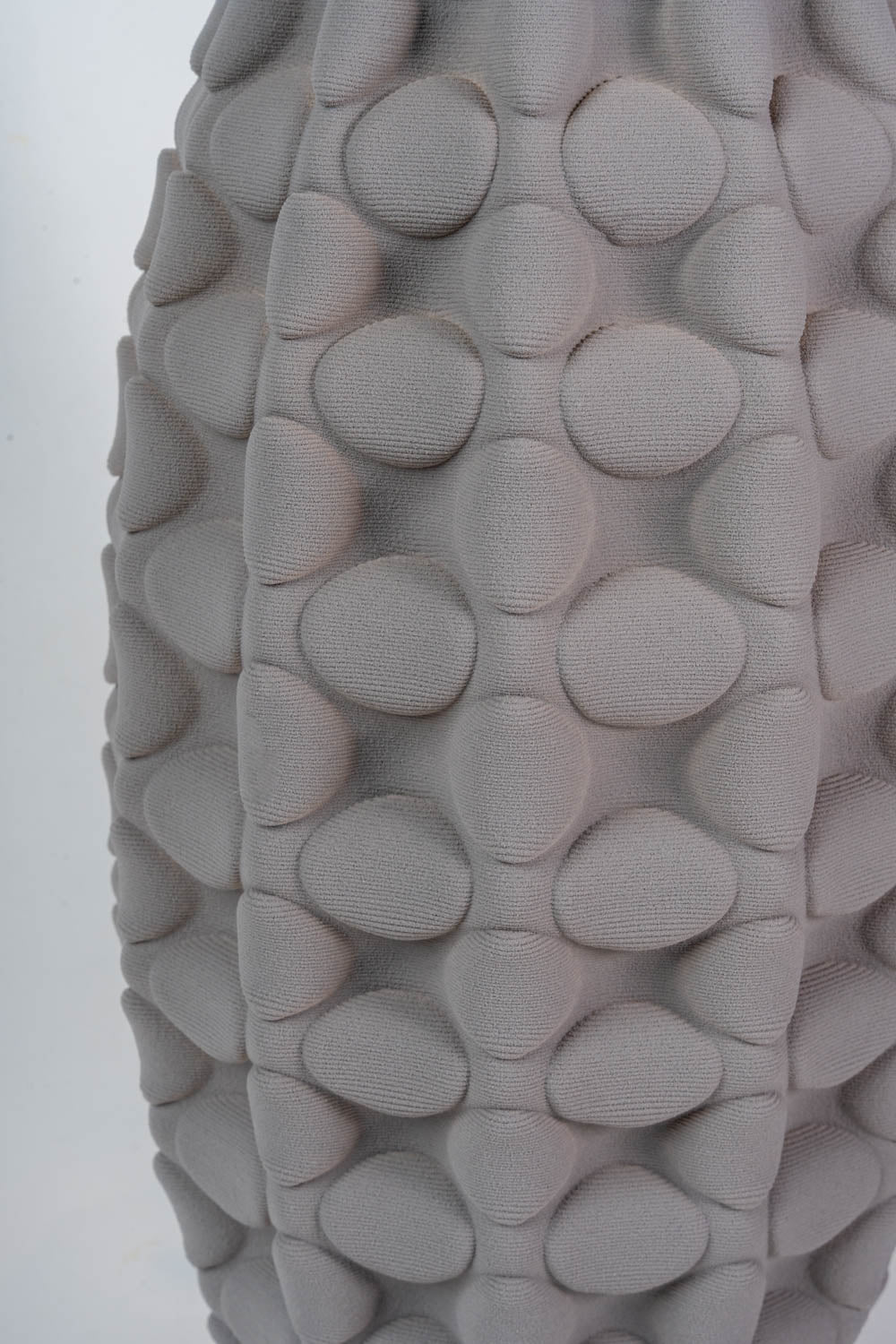 The Pebble Texture Grey Ceramic Vase (Large)