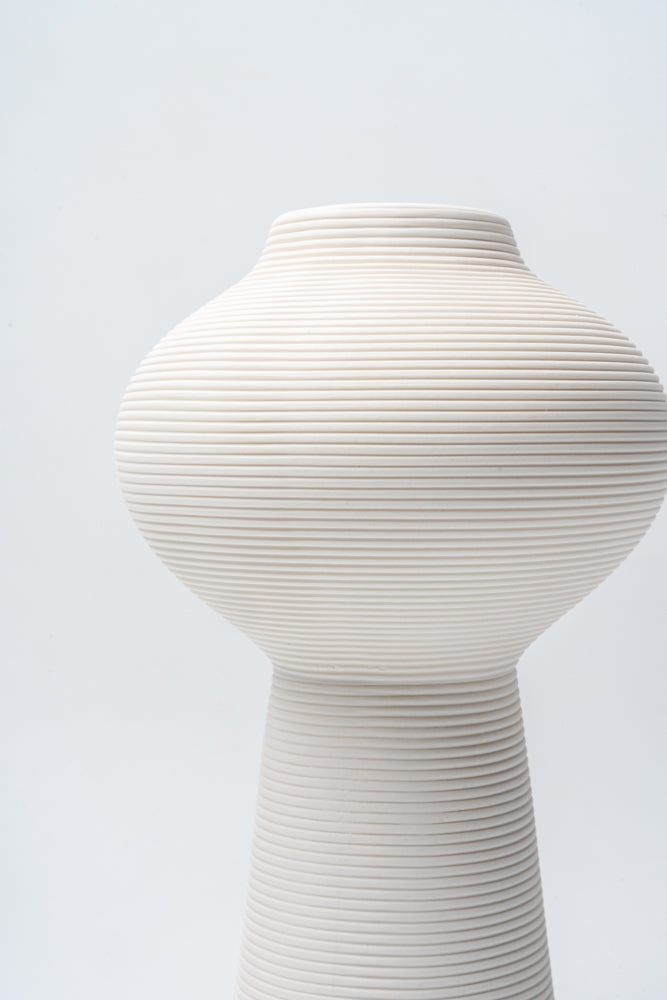 Ivory Elevated Orb Vase