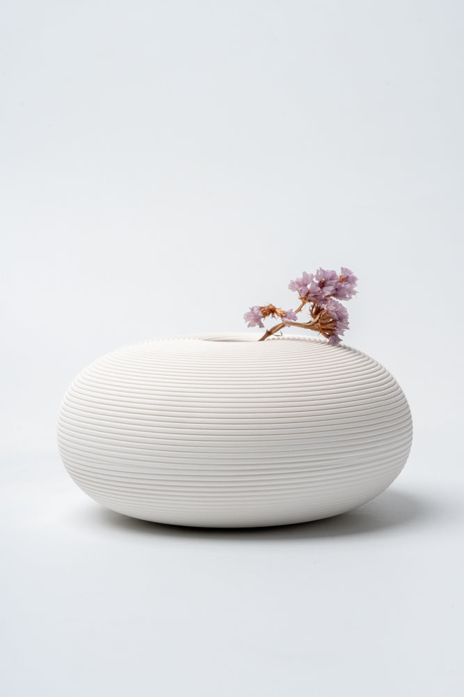 Ivory Halo Ripple Vase