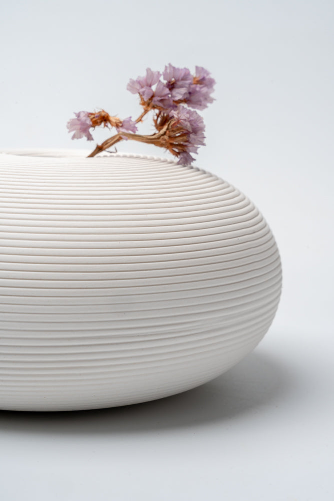 Ivory Halo Ripple Vase