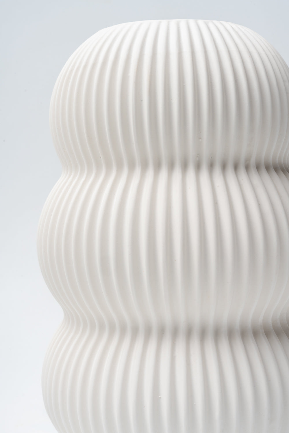 Ivory Contour Tower Sculptural Vase
