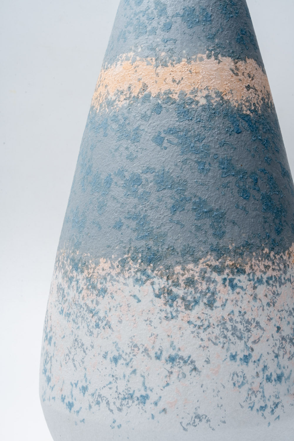 Azure Drift Textured Medium Sculptural Vase