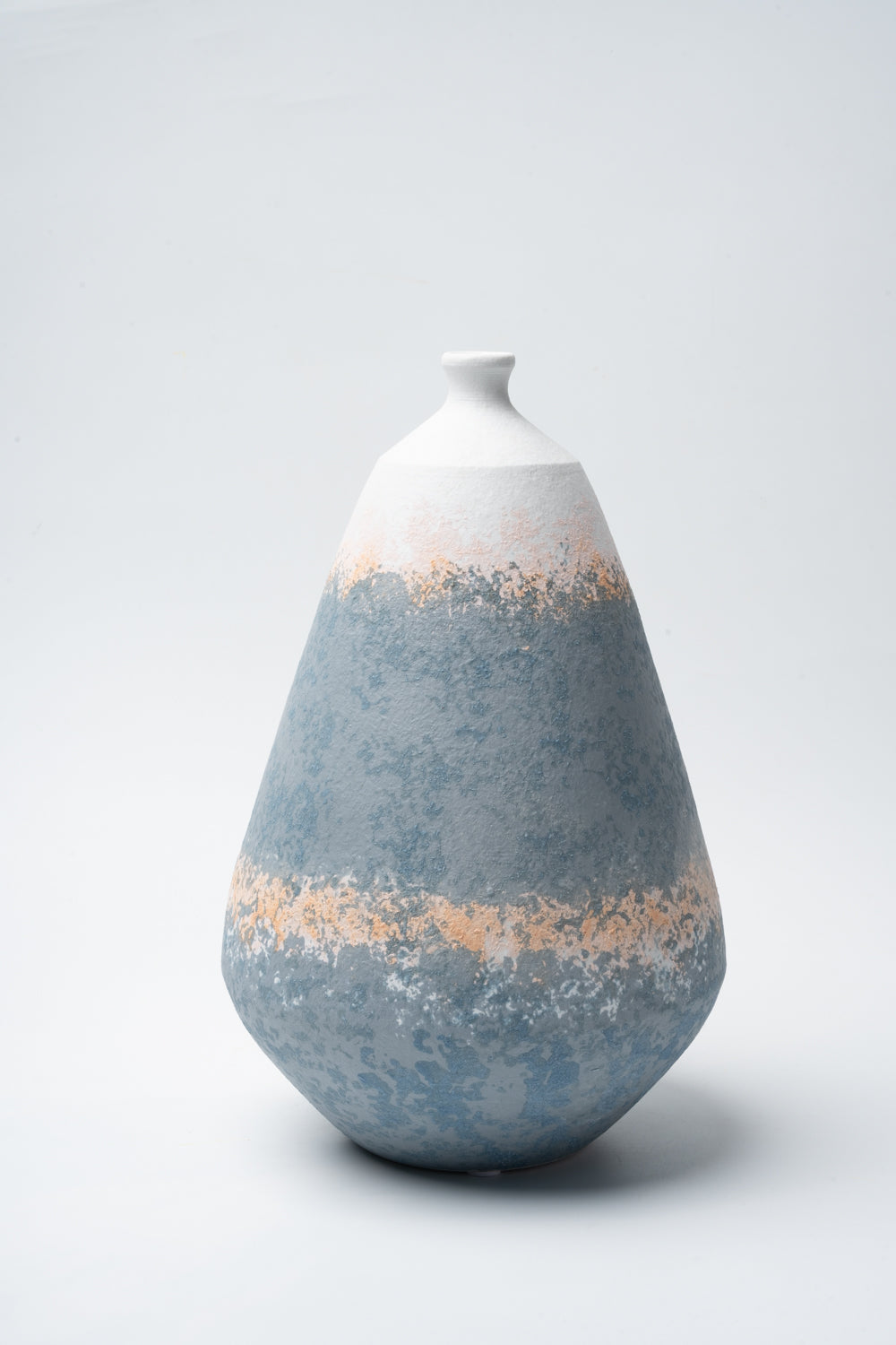 Azure Drift Textured Small Sculptural Vase