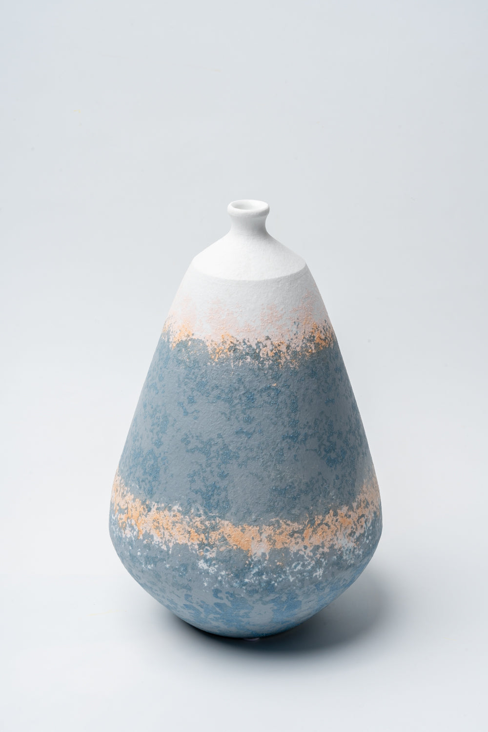 Azure Drift Textured Small Sculptural Vase