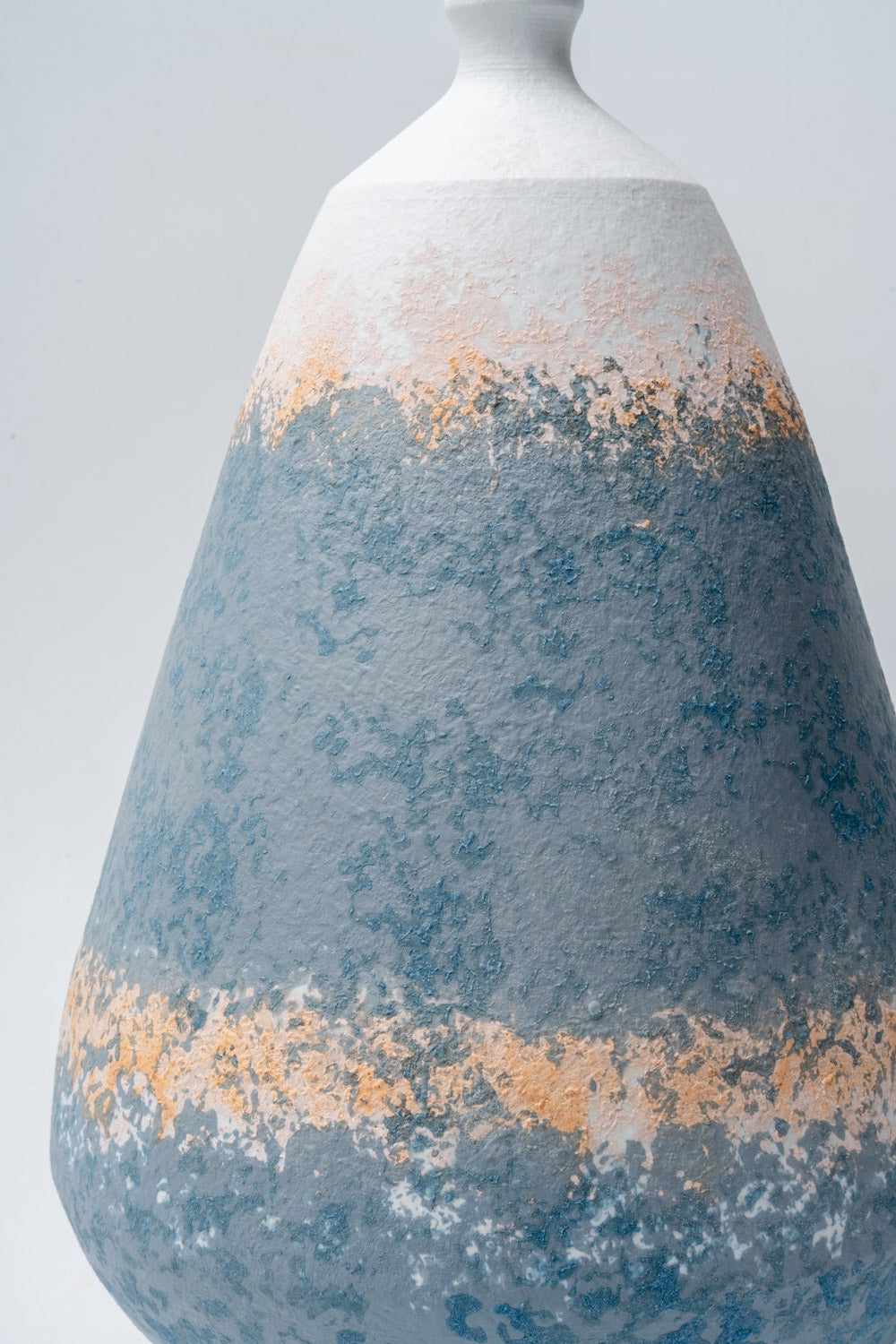 Azure Drift Textured Small Sculptural Vase