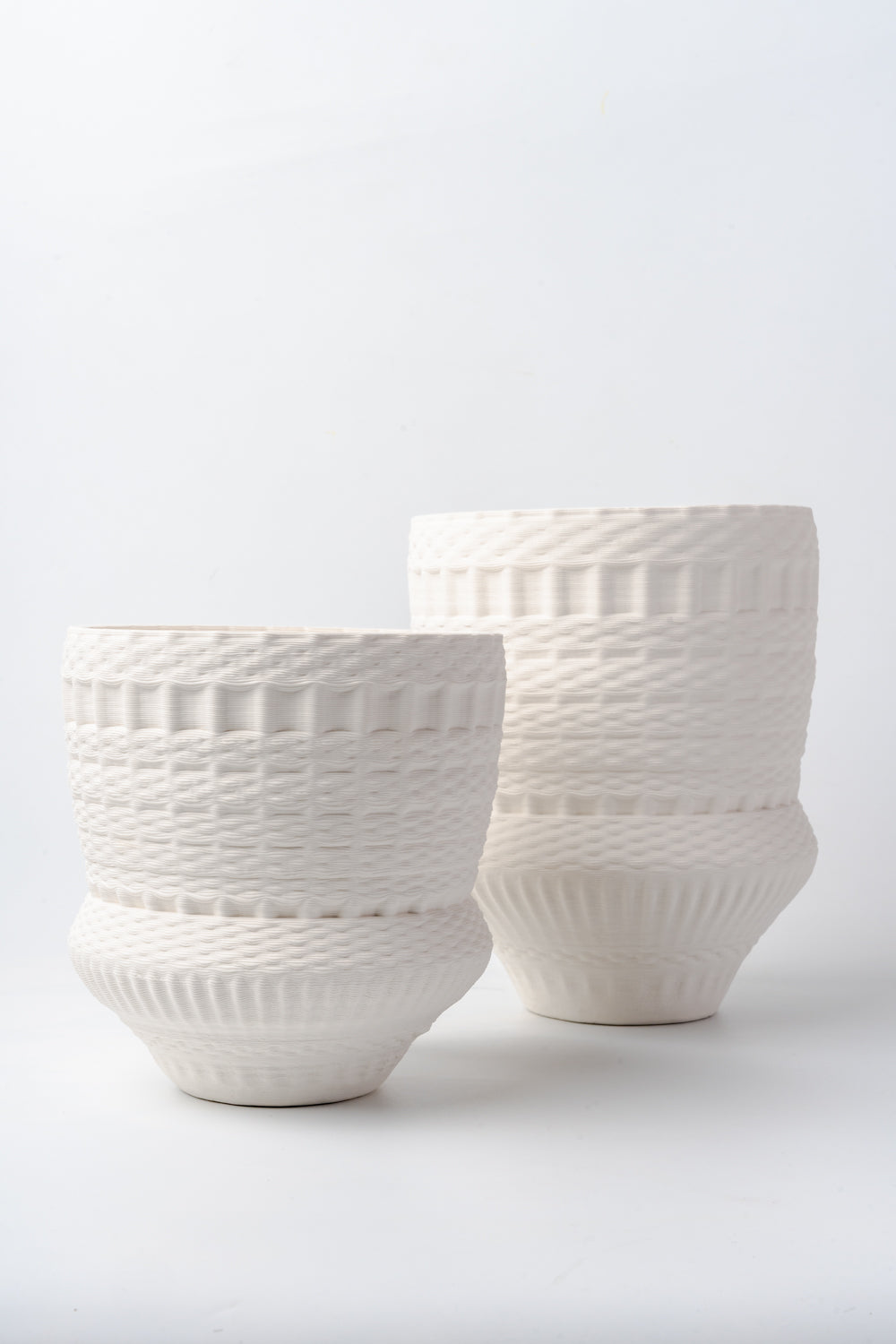 Ivory Textured TerraForm Sculptural Vase