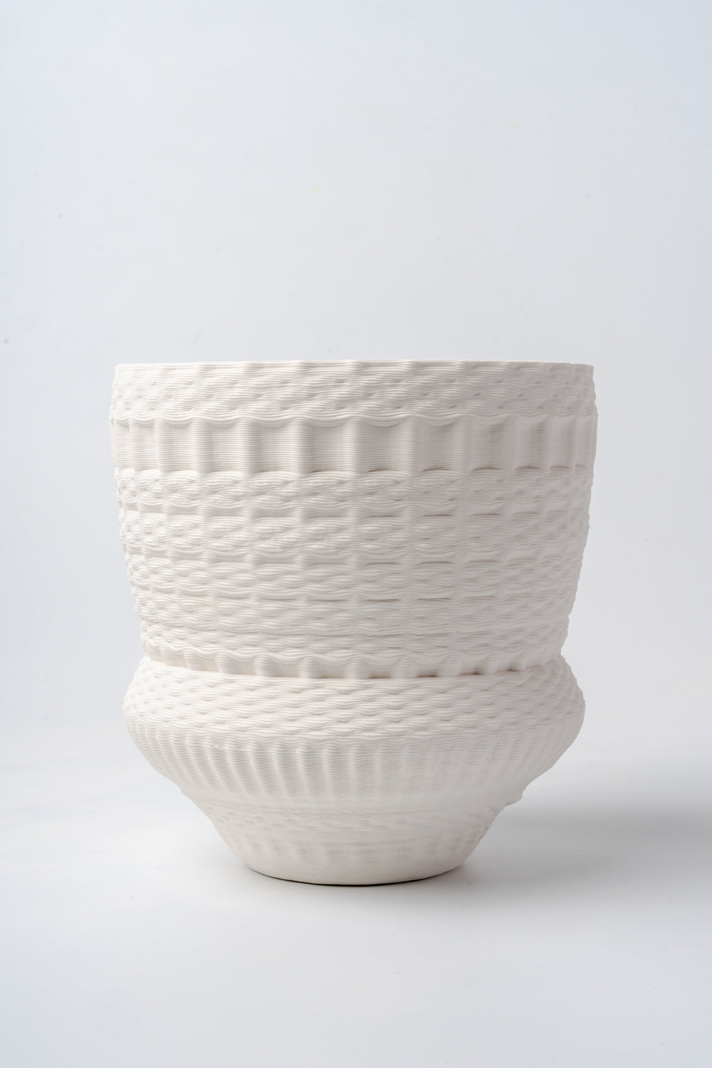 Ivory Textured TerraForm Sculptural Vase