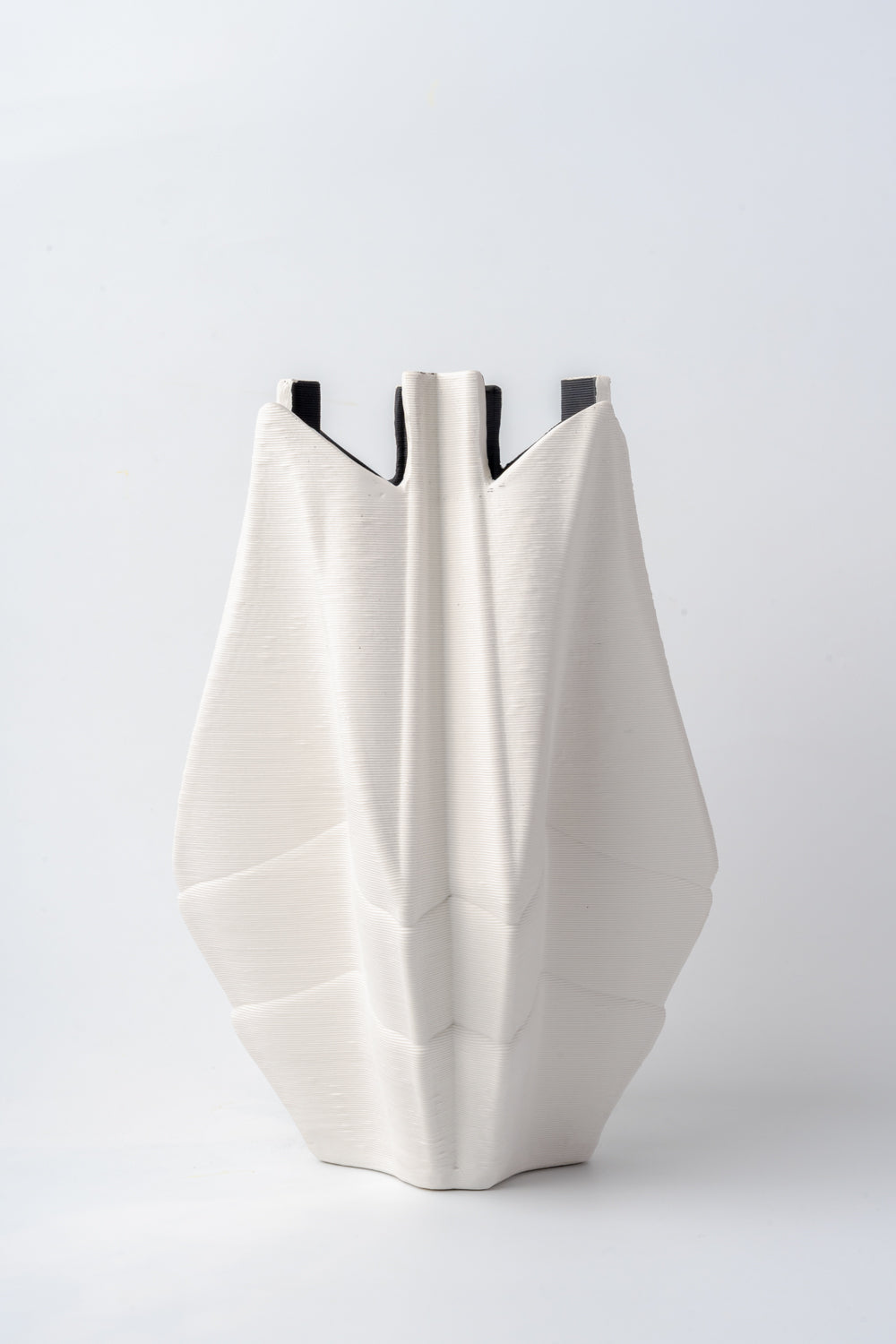 Ivory Folded Crest Sculptural Vase
