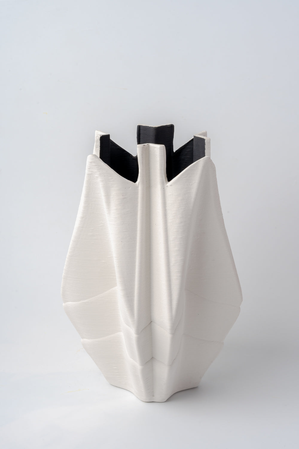 Ivory Folded Crest Sculptural Vase