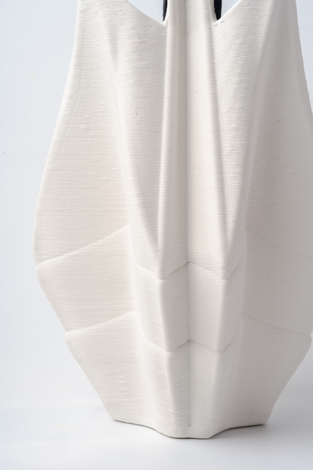 Ivory Folded Crest Sculptural Vase