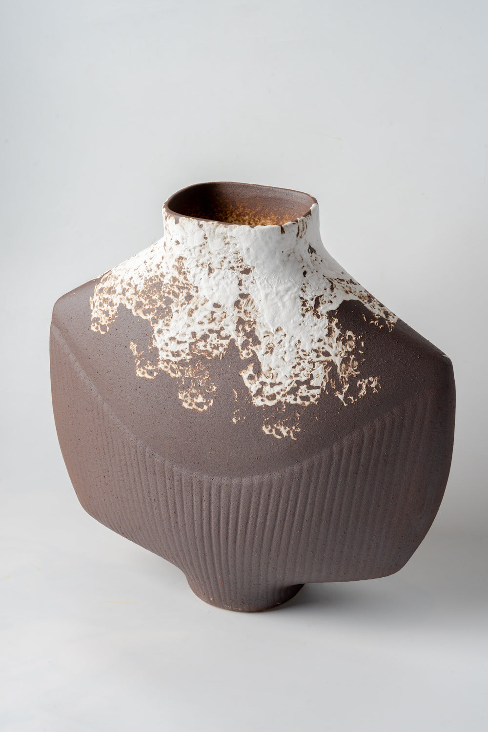 Glacier Ridge Textured Ceramic Vase