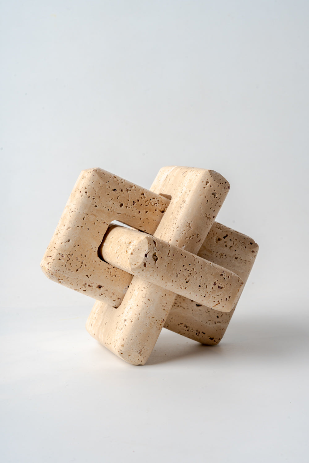 Terralink Knot Travertine Sculpture