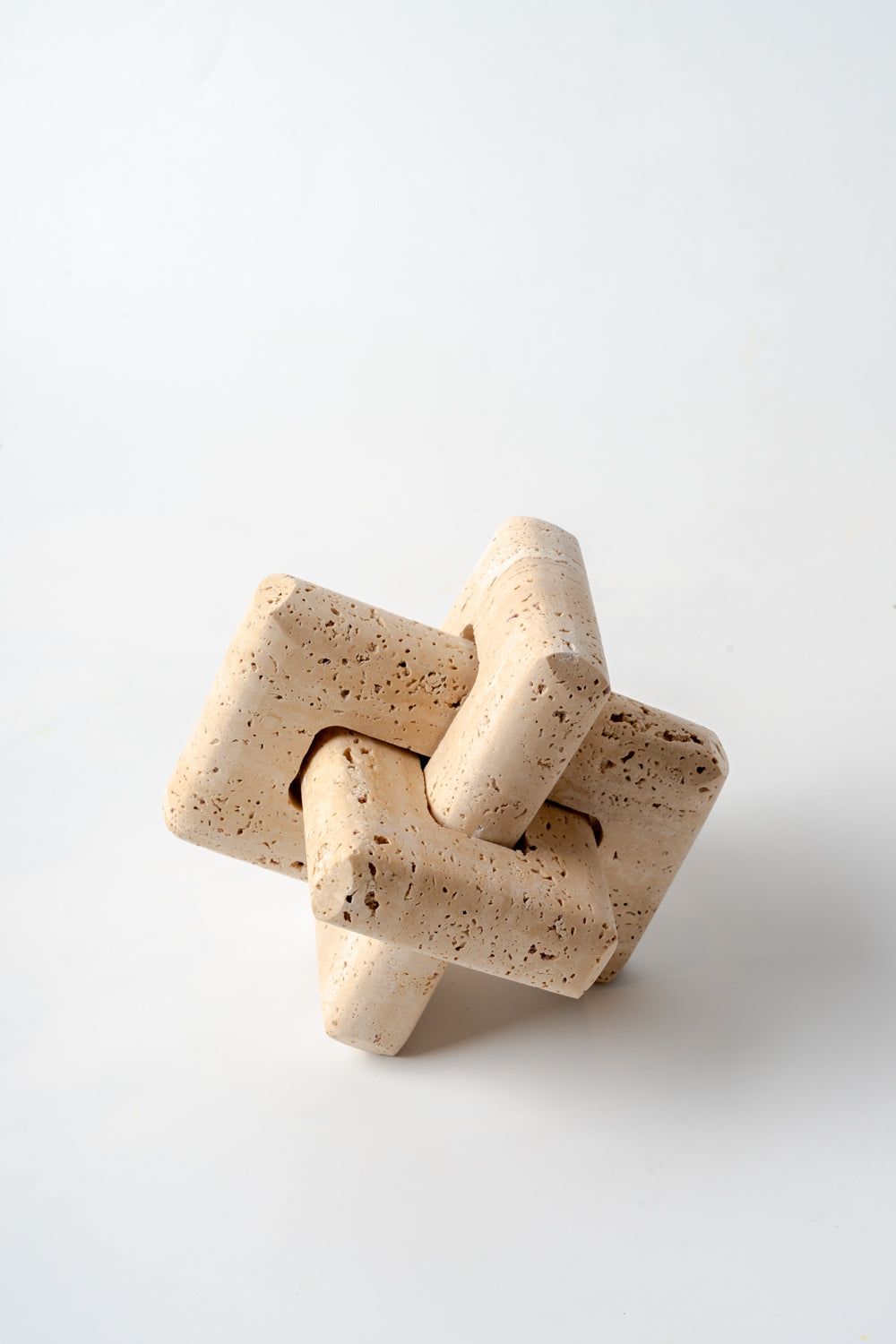 Terralink Knot Travertine Sculpture