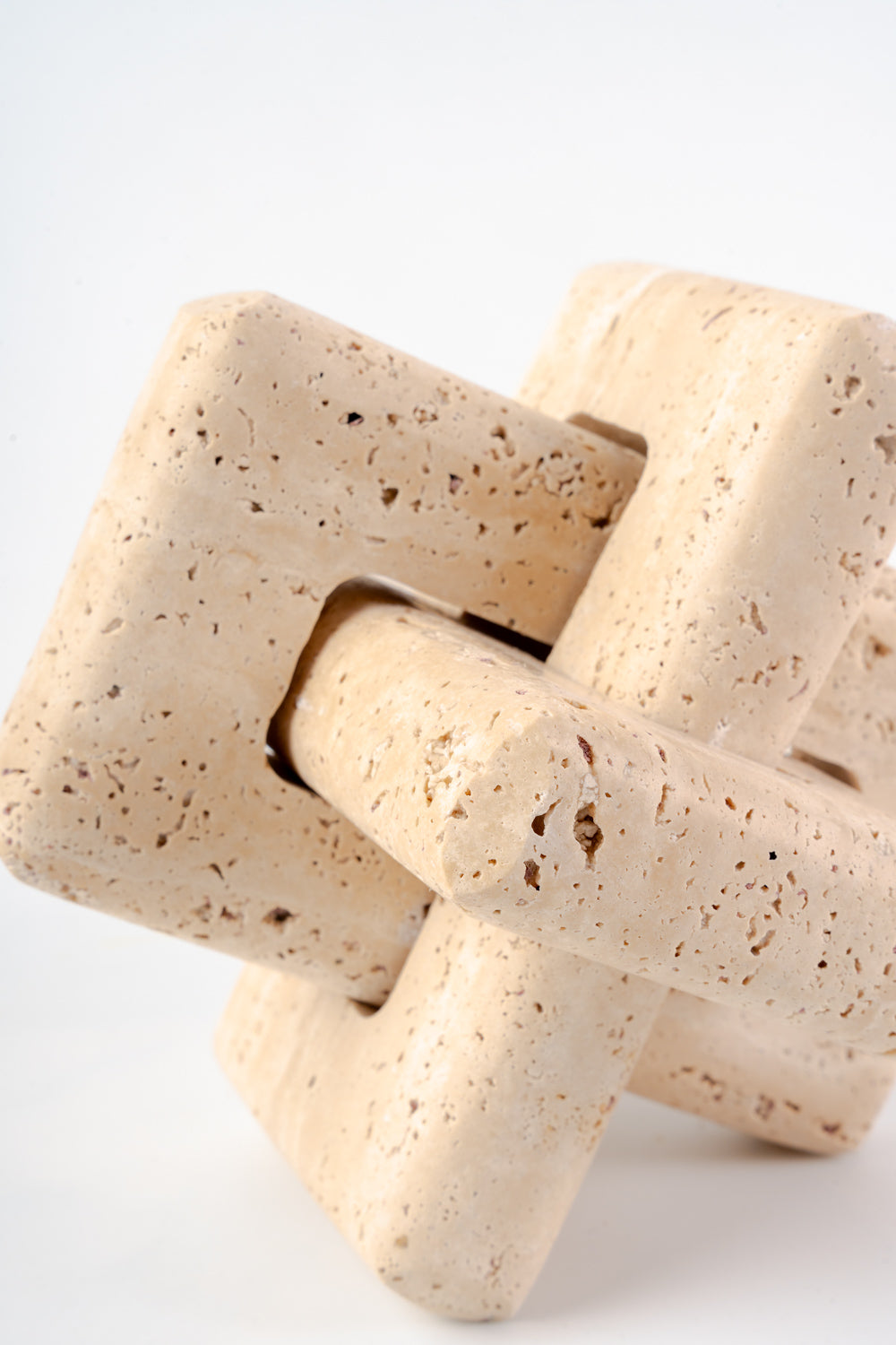 Terralink Knot Travertine Sculpture