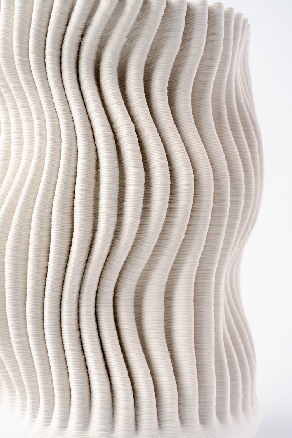 Waveform Sculpted Ceramic Vase Small