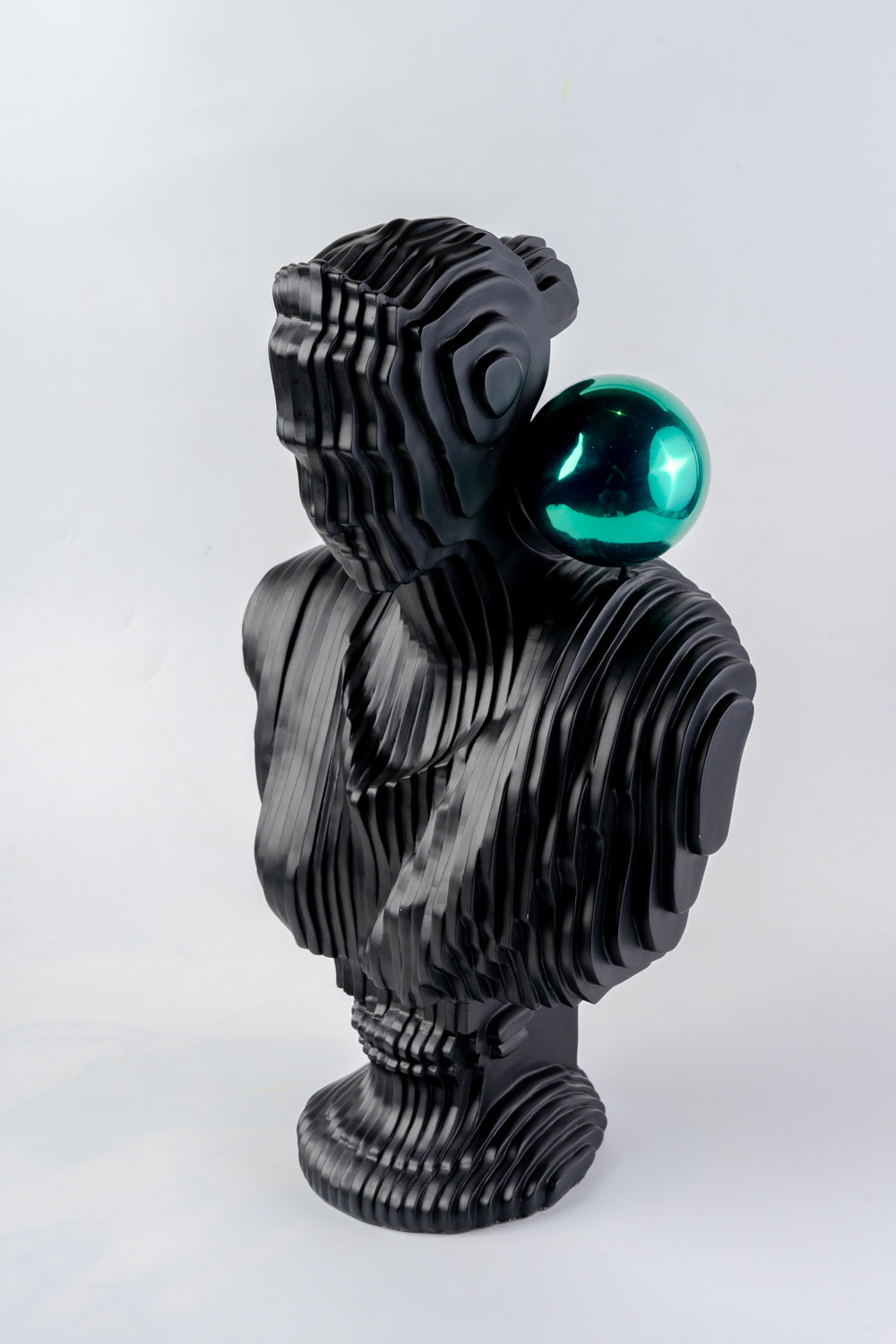 Roman Woman Black Classic Bust Sculpts Decor Object