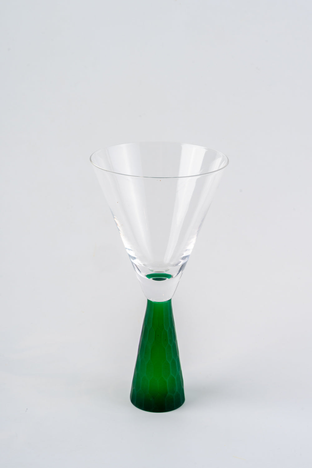 Natalie Martini Green Stem Clear Drinking Glass