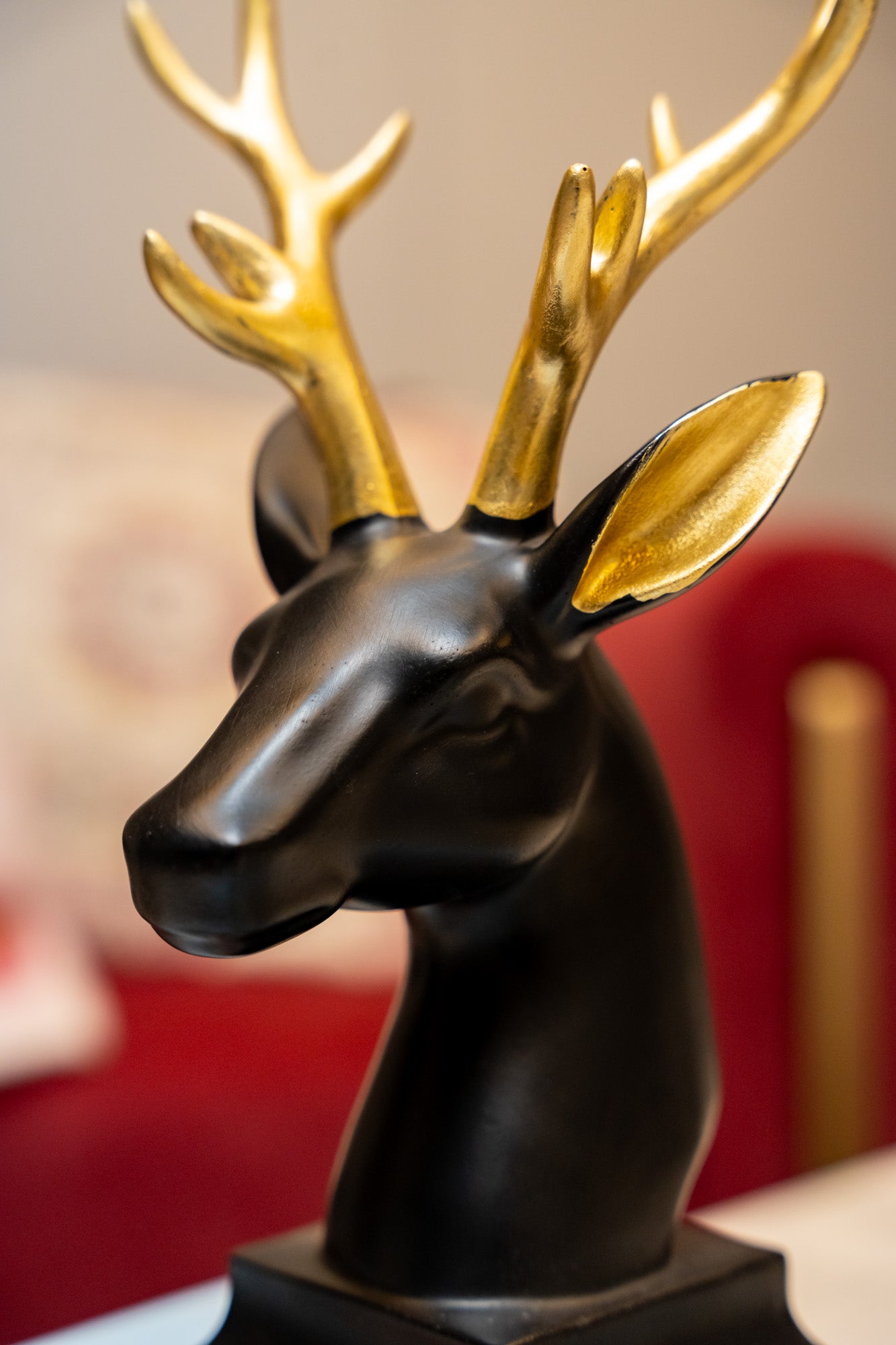 Reindeer Monochrome Black Figurines Decor Object
