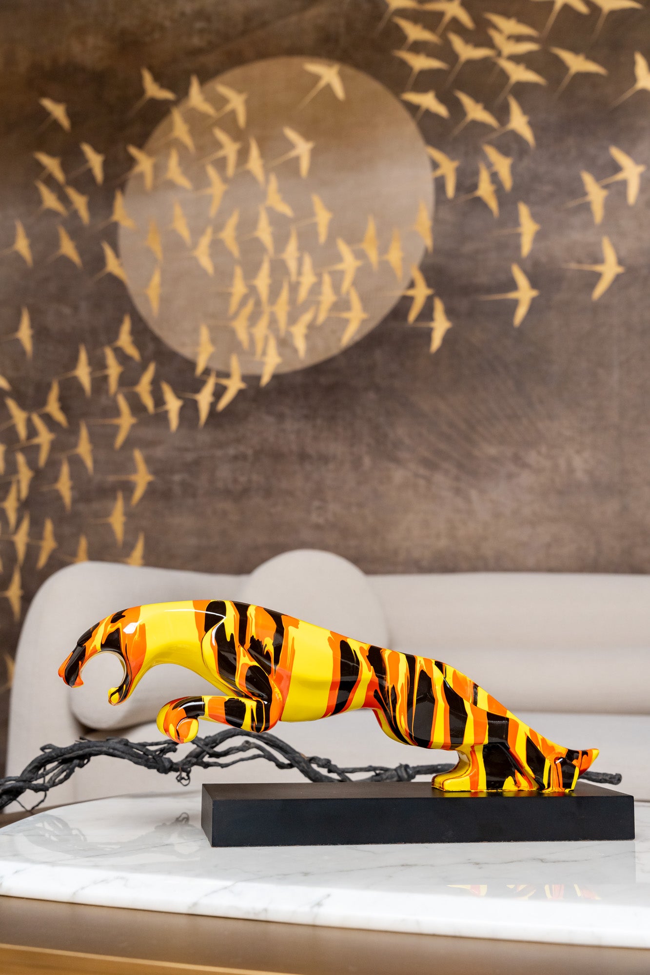 Ember Strike Panther Sculpture