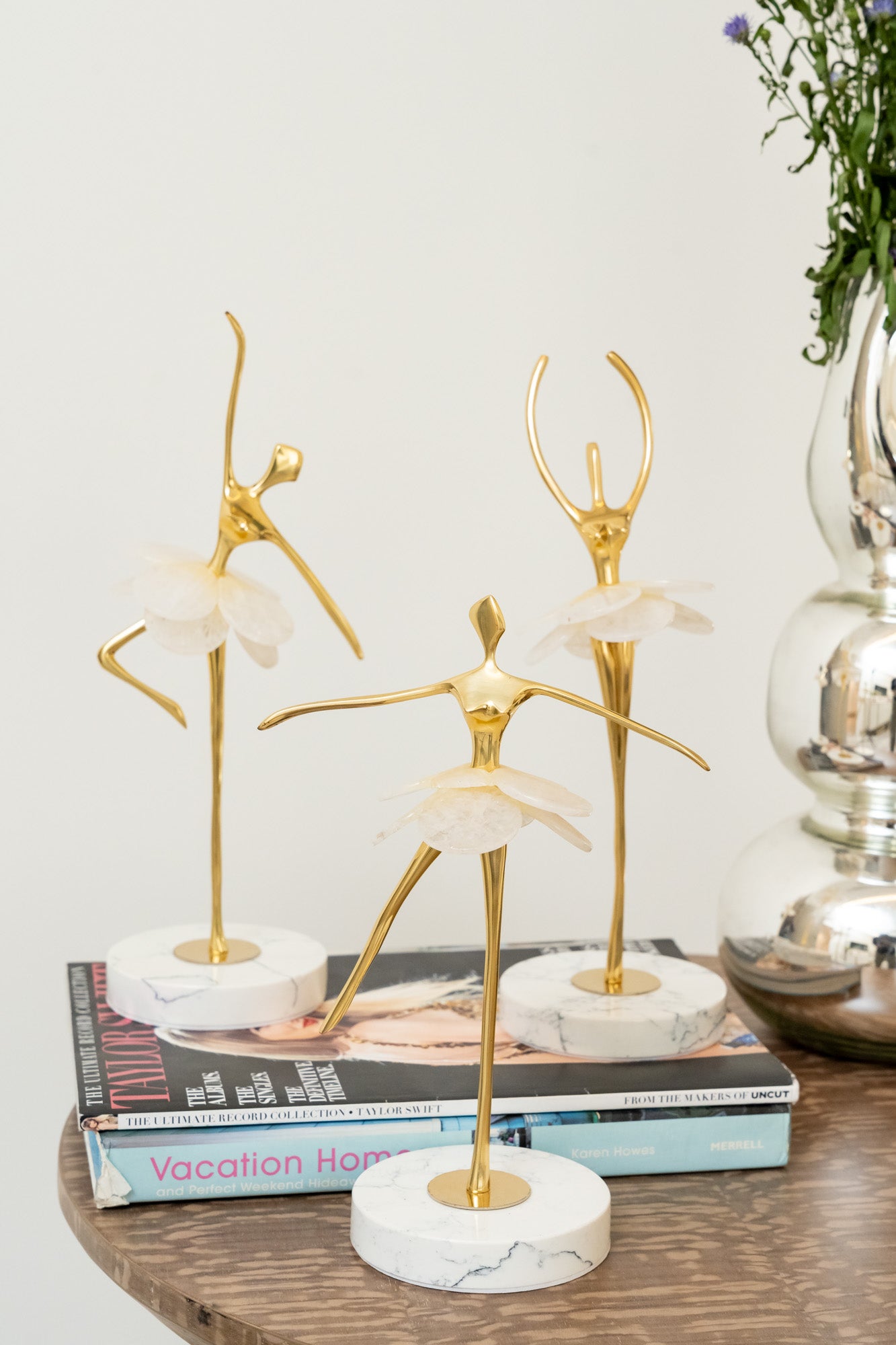 Weiss Ballerinas Copper+Natural Stone Crystal Metal Merge Decor Object