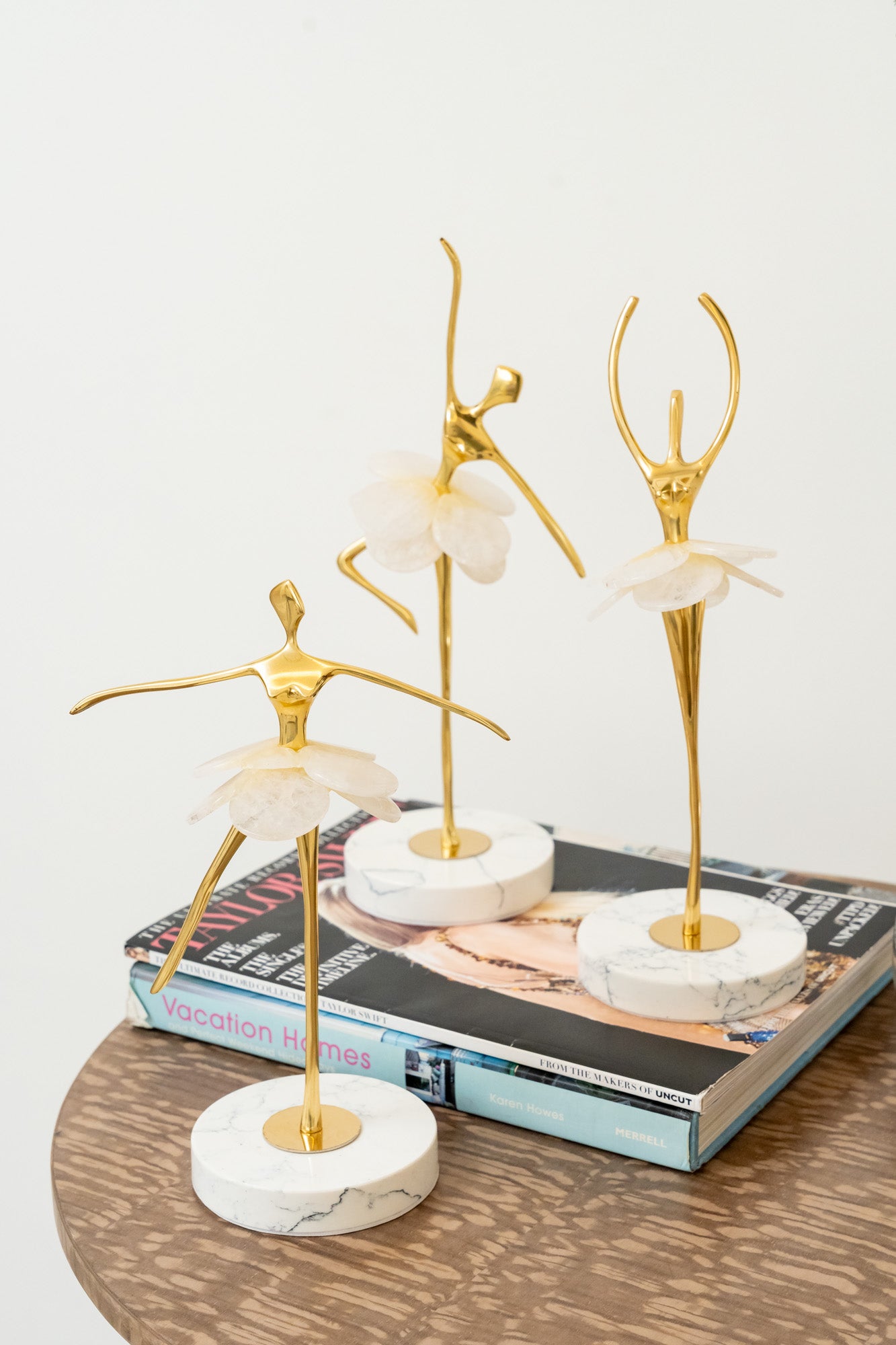 Weiss Ballerinas Copper+Natural Stone Crystal Metal Merge Decor Object