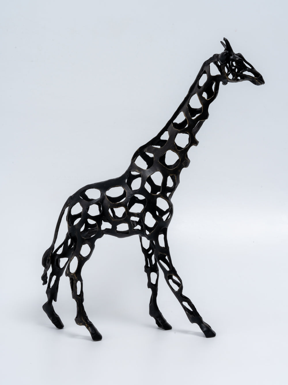 Arlo Black Abstract Giraffe Metal Sculpture