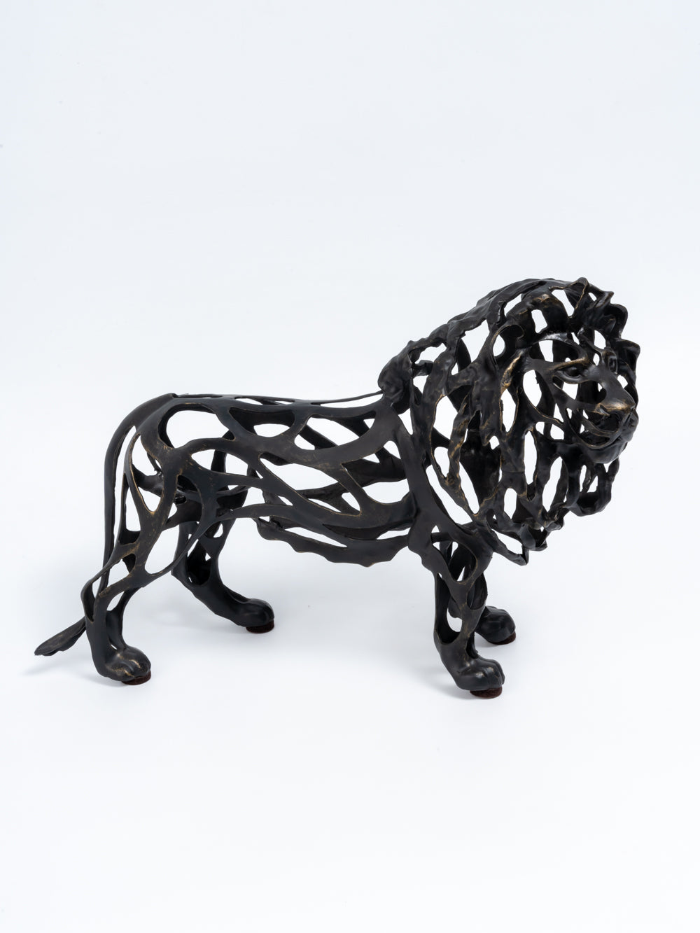 Nero Regal Abstract Lion Metal Sculpture