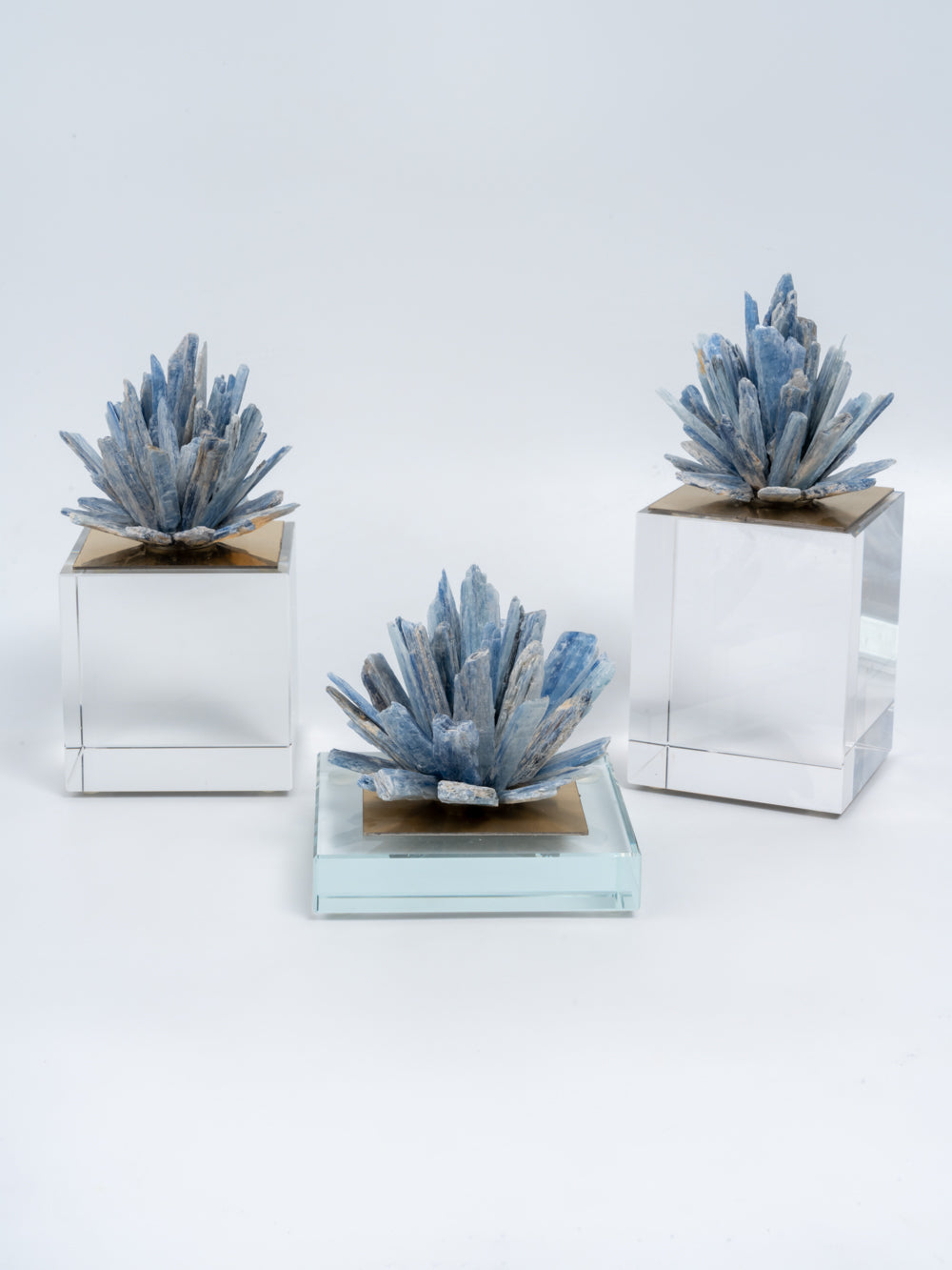 Crown Of Thorns Natural Stone+Crystal Metal Merge Decor Object Set