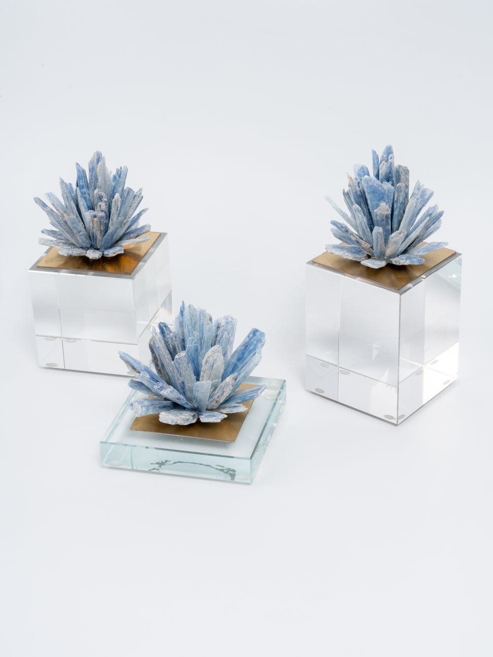 Crown Of Thorns Natural Stone+Crystal Metal Merge Decor Object Set