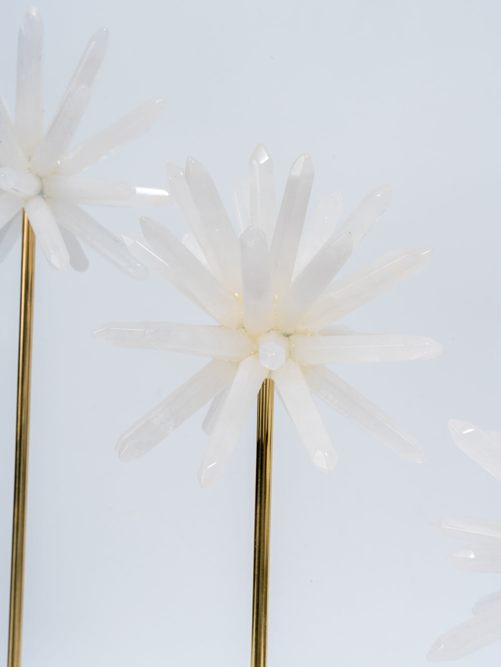 Celesta Trio White Crystal Sculptures