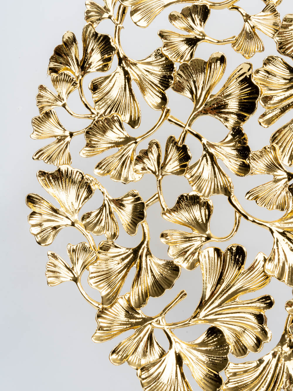 Luxe Golden Ginko Leaf Art Sculpture Broad (Single)
