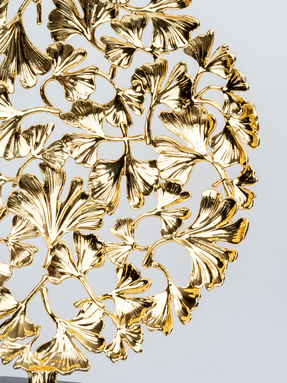 Luxe Golden Ginko Leaf Art Sculpture Tall (Single)