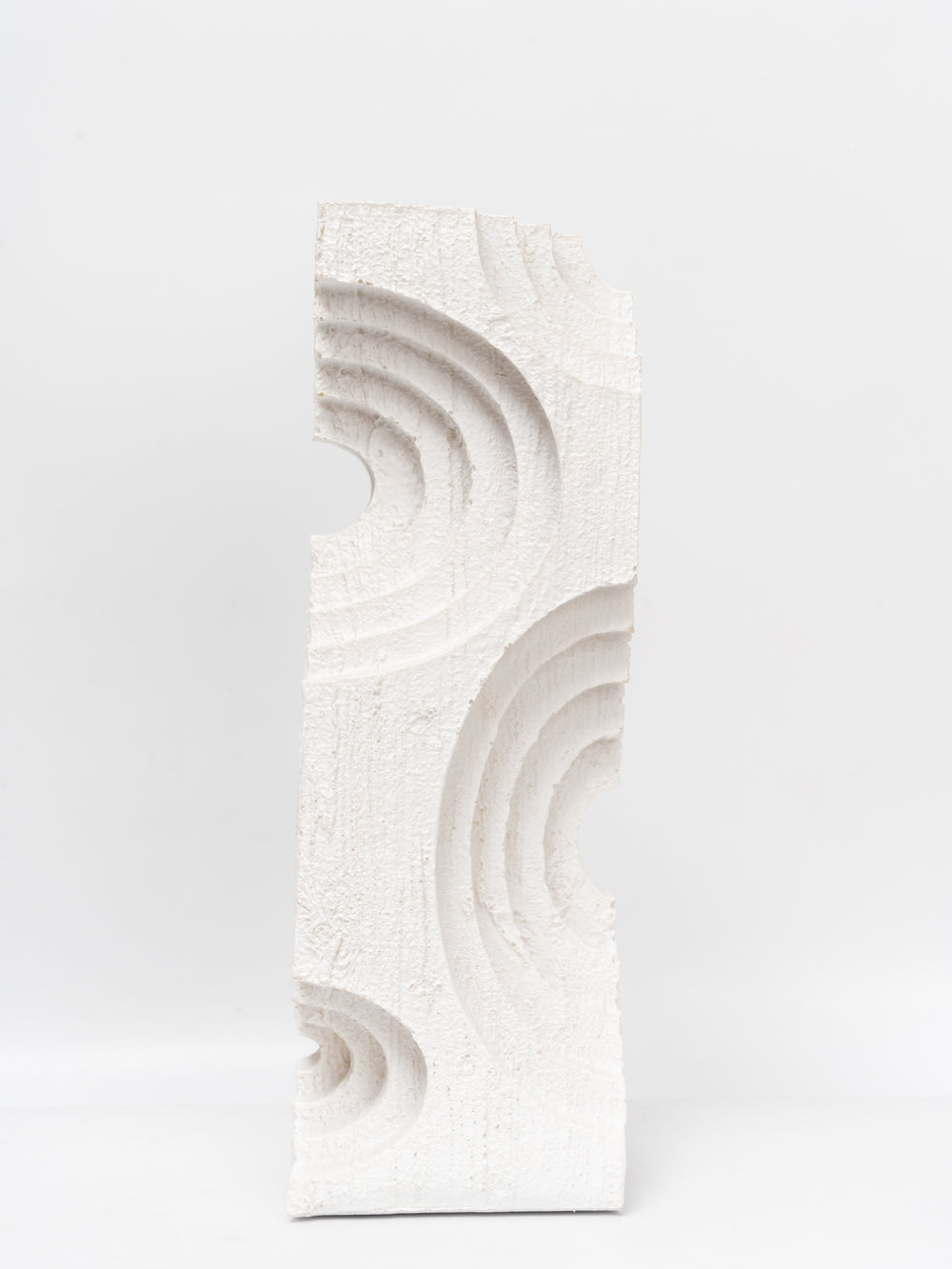 Luxe White Crest Abstract Sculpture