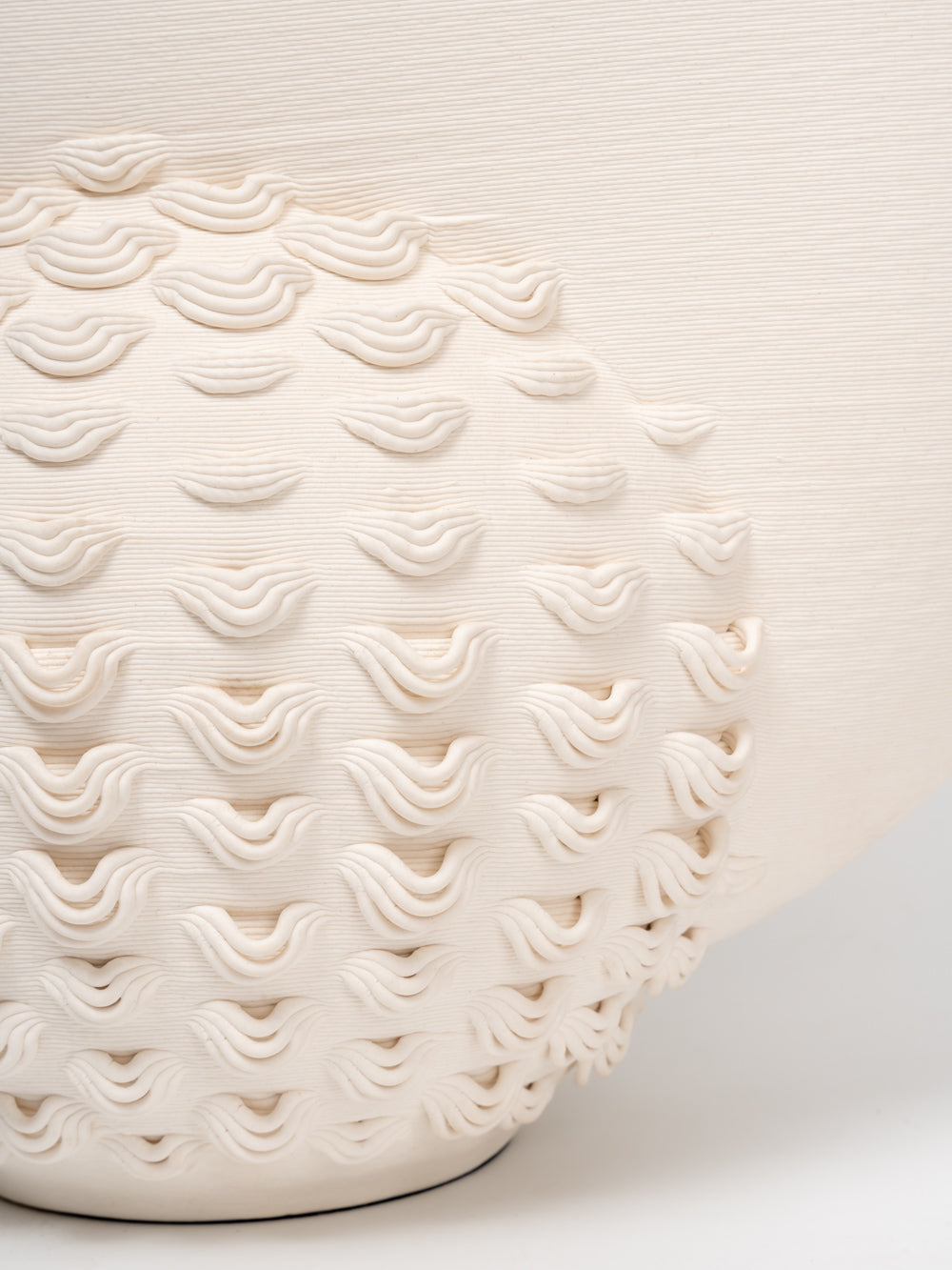 Bees Nest White Textured Ceramic Vase