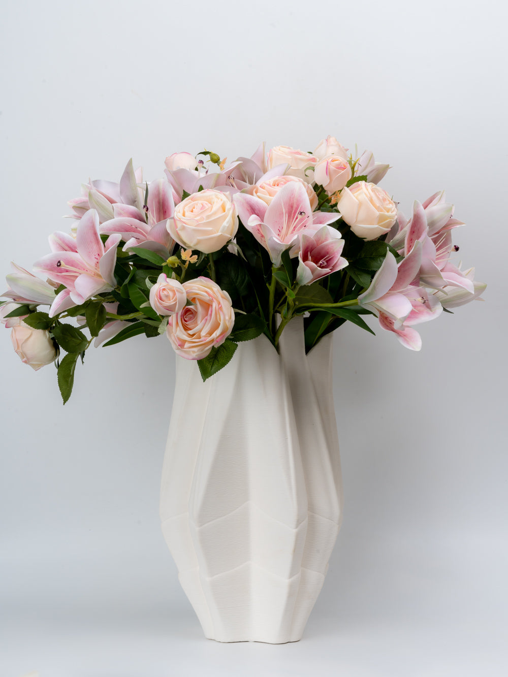 Ivory Folded Crest Sculptural Vase