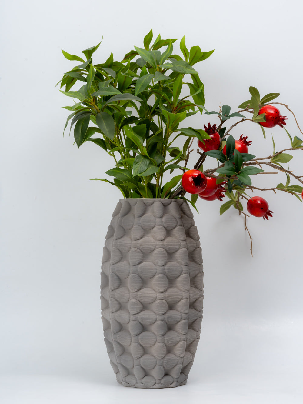 The Pebble Texture Grey Ceramic Vase (Small)