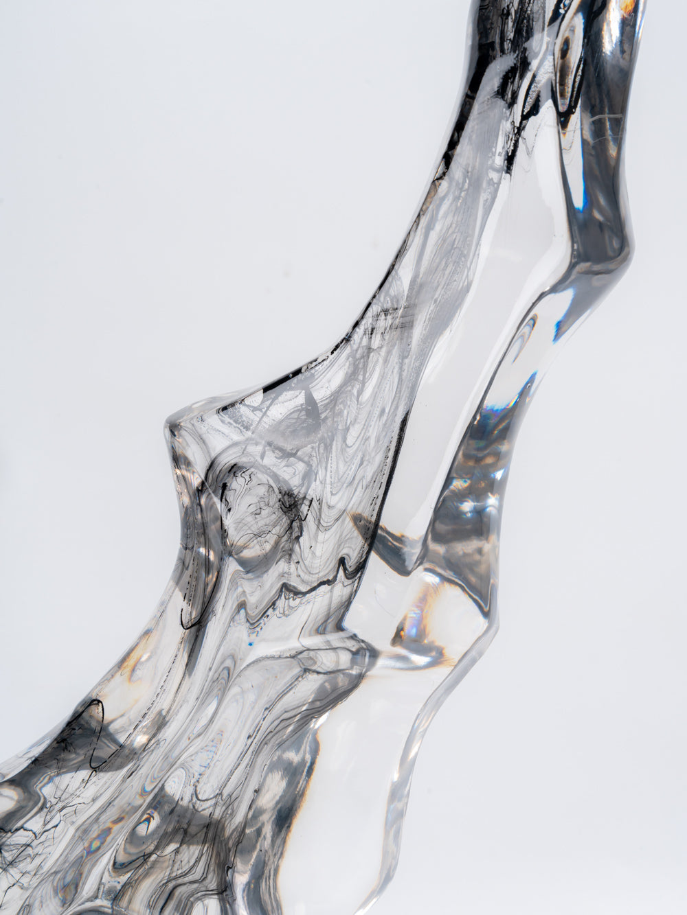 Luxe Crystal Wave Abstract Sculpture