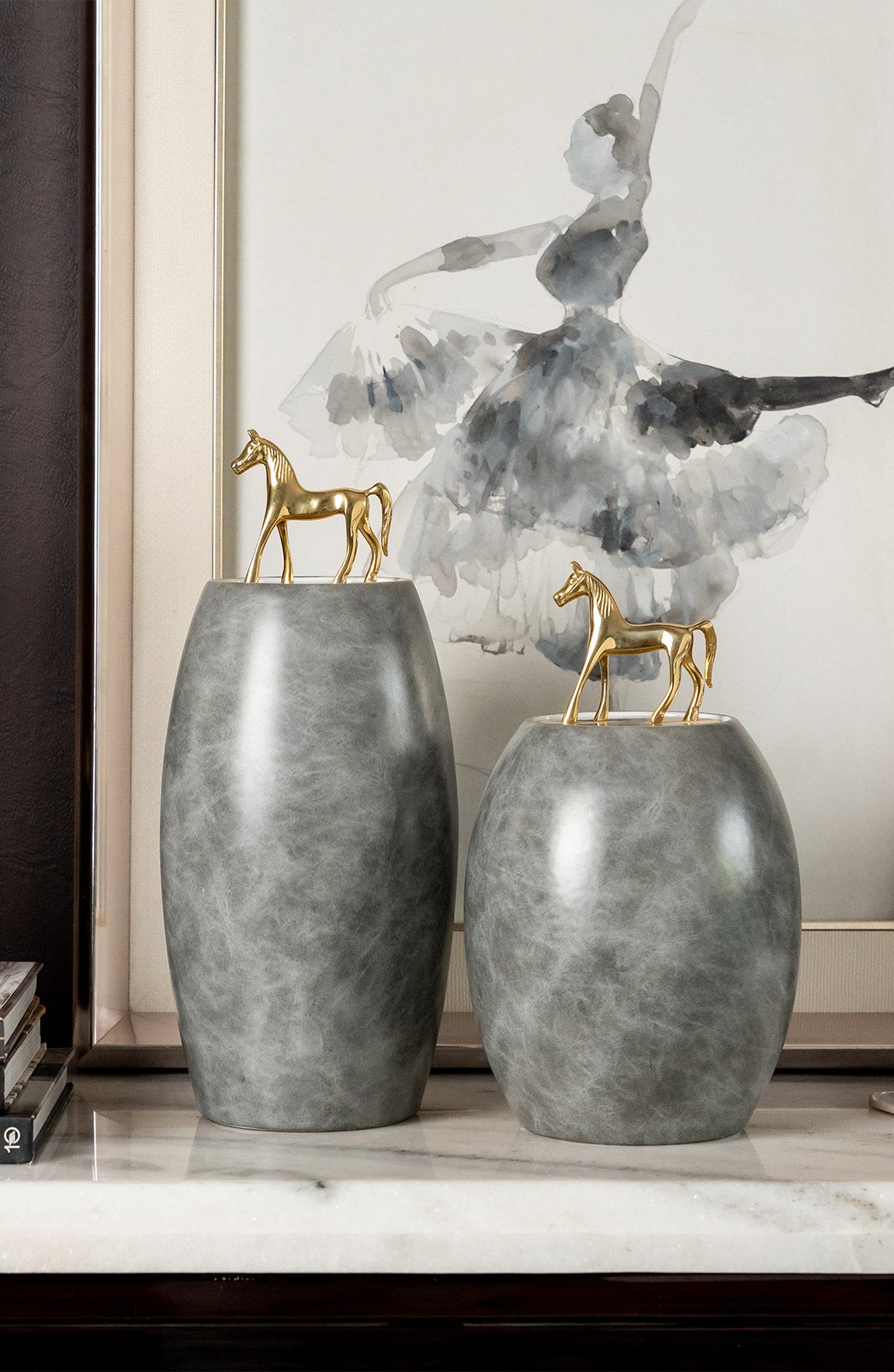 Horus Grey Gold Ceramic Jar Set
